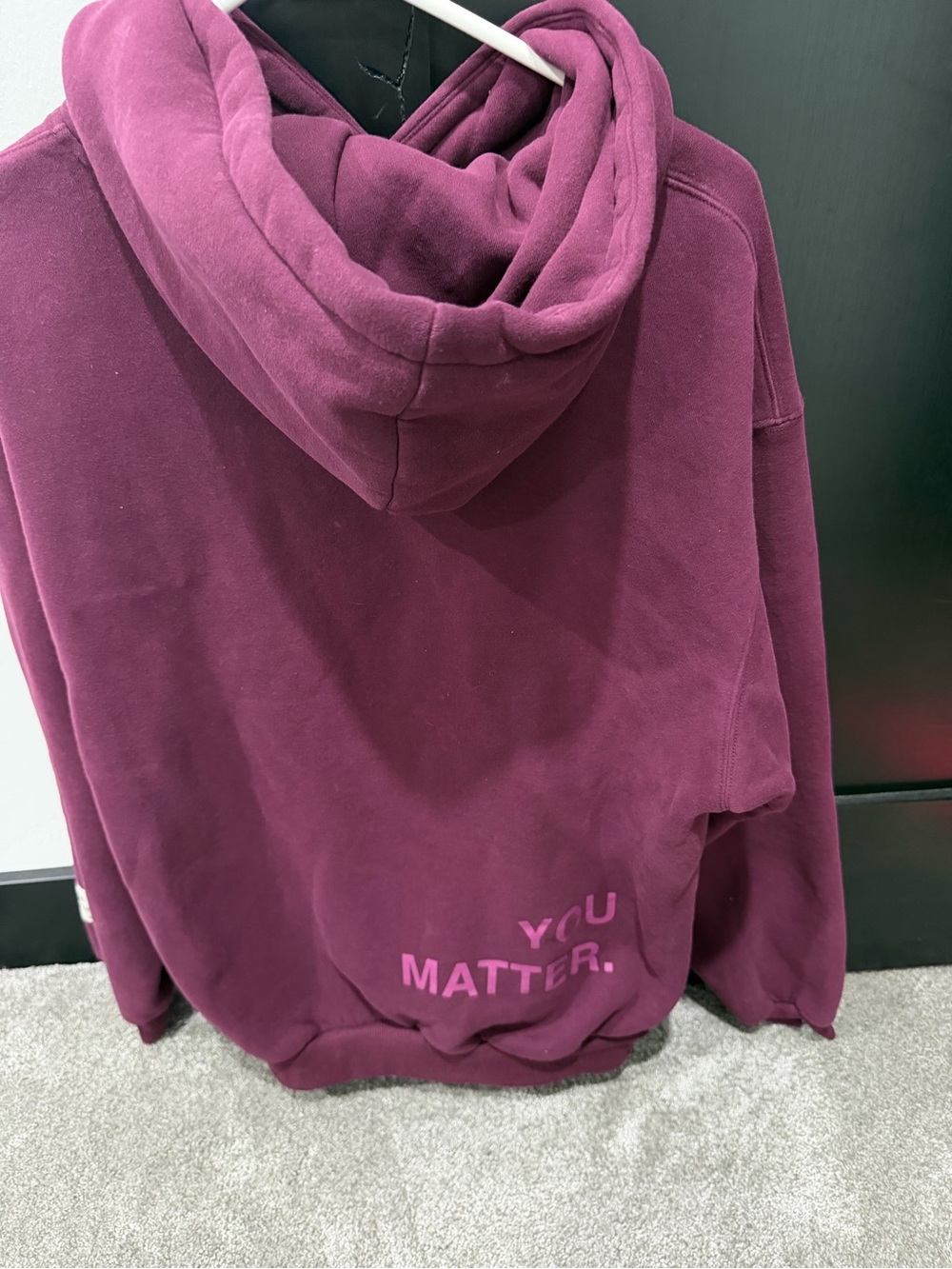 Comfort Colors Women's Maroon Hooded Sweatshirt - Picture 4 of 5